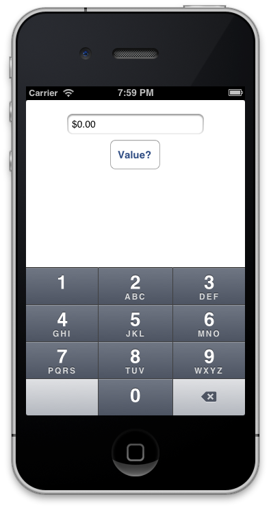 "Start, Shows $0.00"